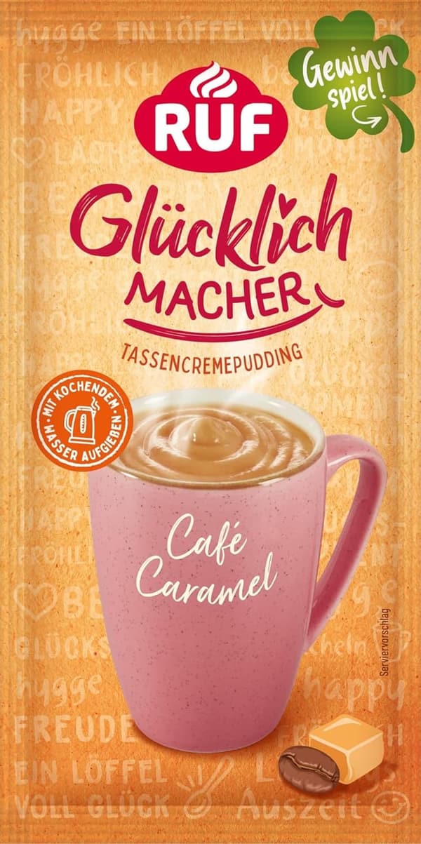 RUF Café Caramel Tassenpudding - Cremespirituosen für schnelle Desserts