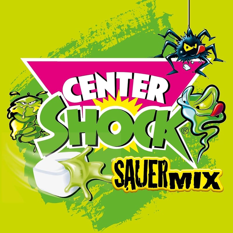 Center Shock Sour Mix Kaugummis, 11 Stück, ohne Farbstoffe, 44g
