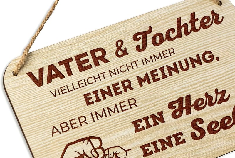 Lustiges Holzschild für Väter – Geburtstag Geschenk für Papa
