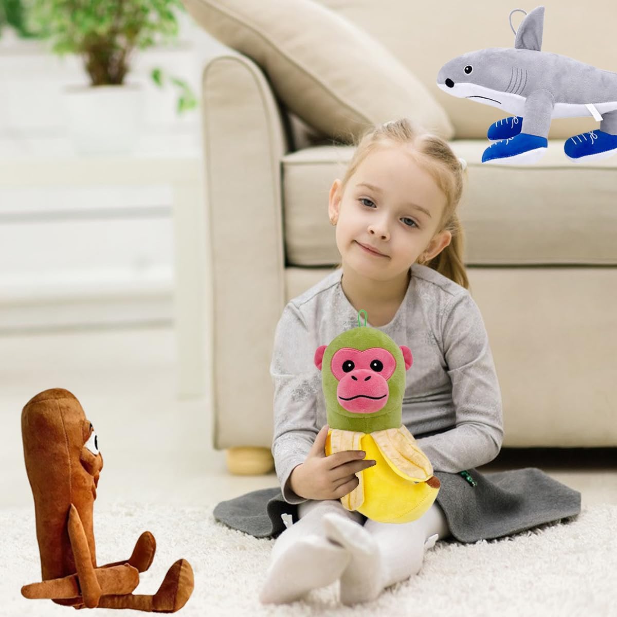 5er Set Plüschfiguren - Lustiges Geschenk für Kinder und Erwachsene