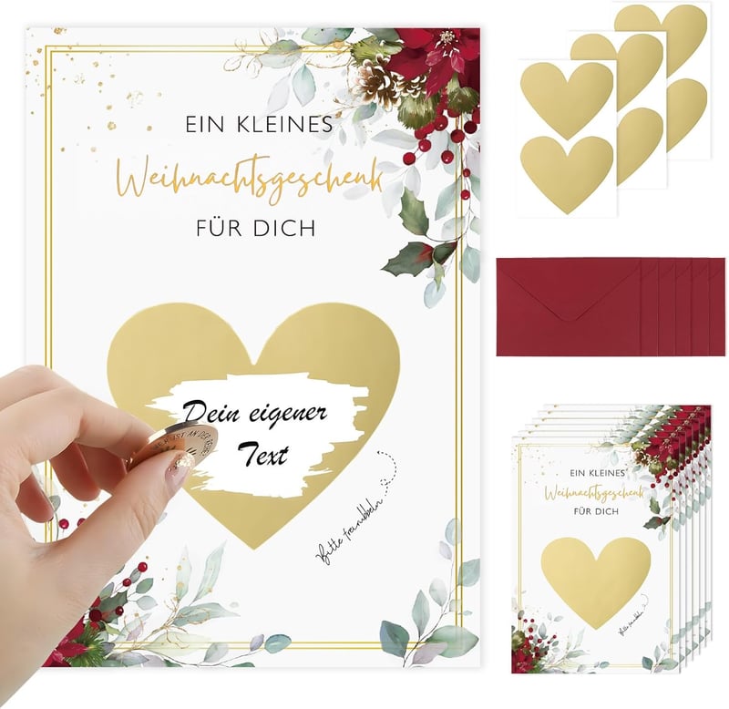 Rubbelkarten zum Selbstgestalten mit Umschlägen – Geschenkidee für Geburtstage