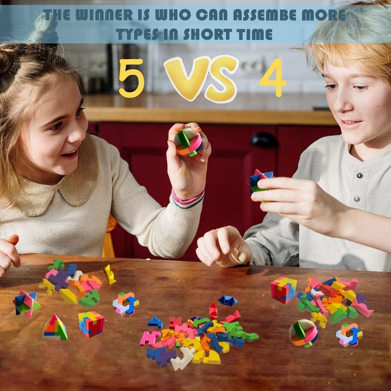 Würfelradiergummis für Kinder - 20er Set, ideal für Geburtstagsgeschenke und Adventskalender