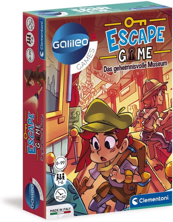 Clementoni Escape Game - Geheimnisvolles Museum für Familien ab 8 Jahren