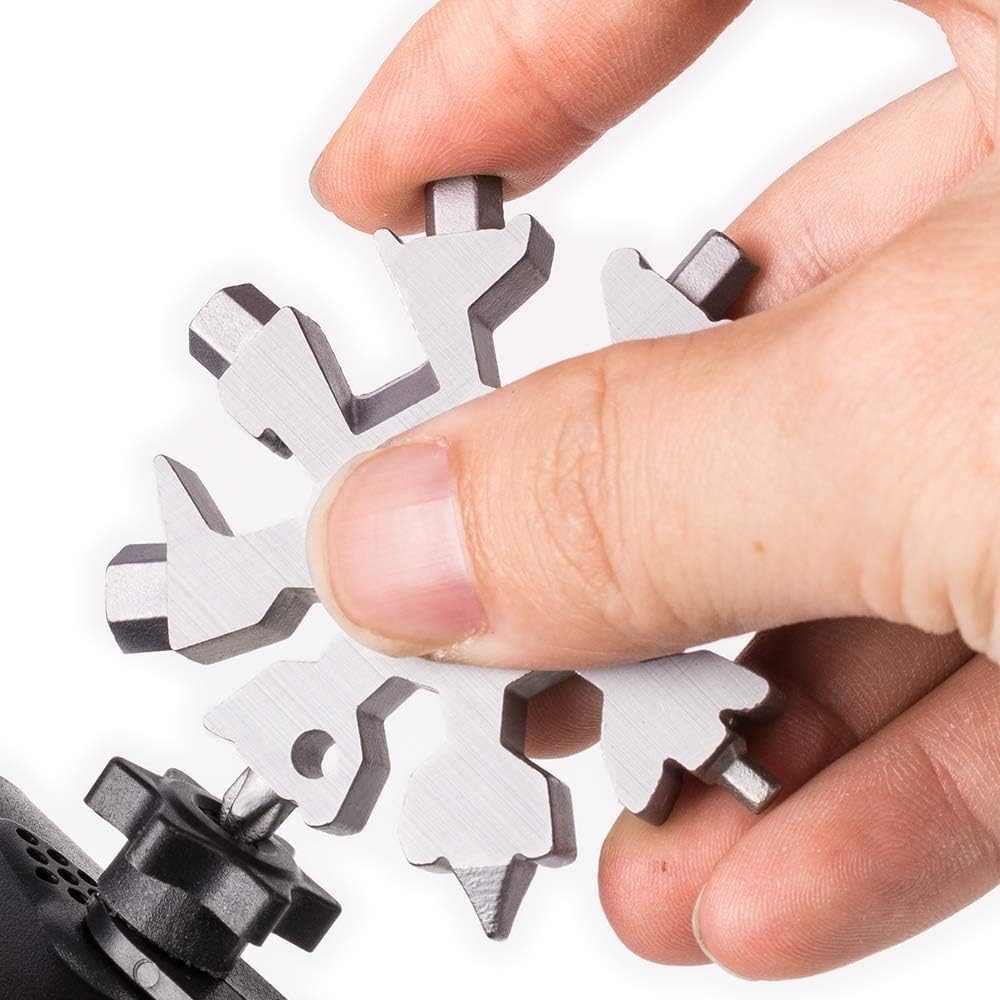 Retoo 18-in-1 Schneeflocke Multitool aus Edelstahl für Männer
