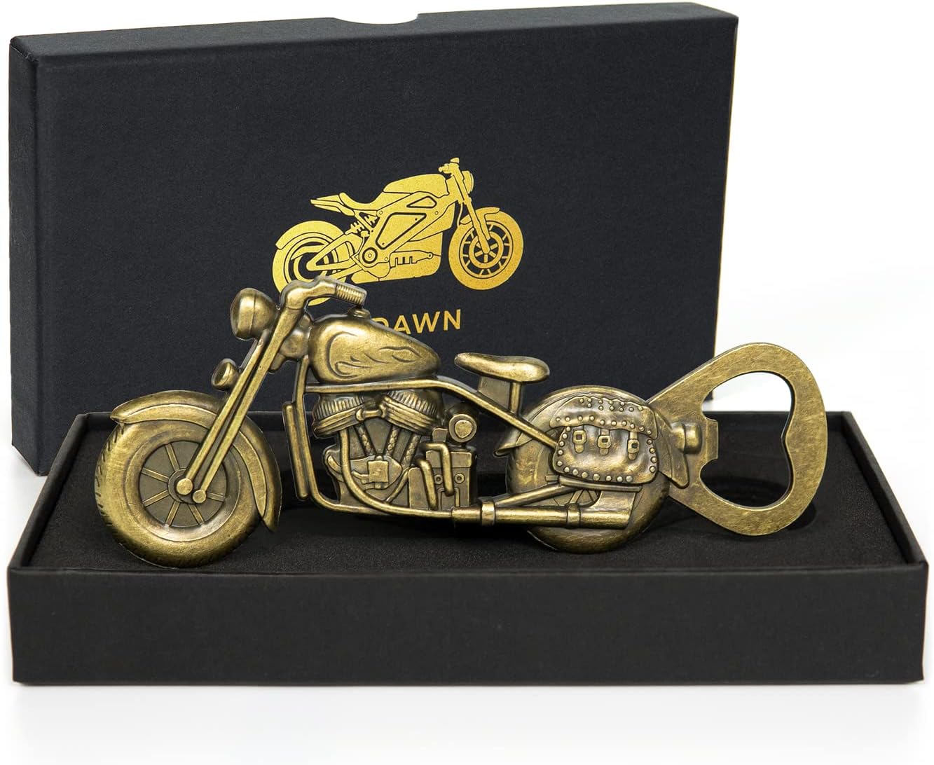 Vintage Motorrad Flaschenöffner für Männer - ideales Geschenkset für Weihnachten, Vatertag und Geburtstag