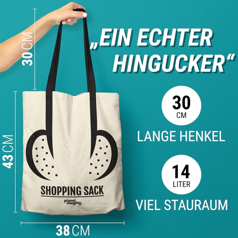 Lustige Einkaufstasche mit witzigen Motiven für Männer und Frauen