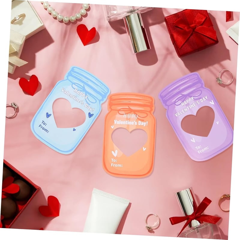 Valentinstag Drift Bottle Botschaftskarten mit Umschlägen für kreative Paare