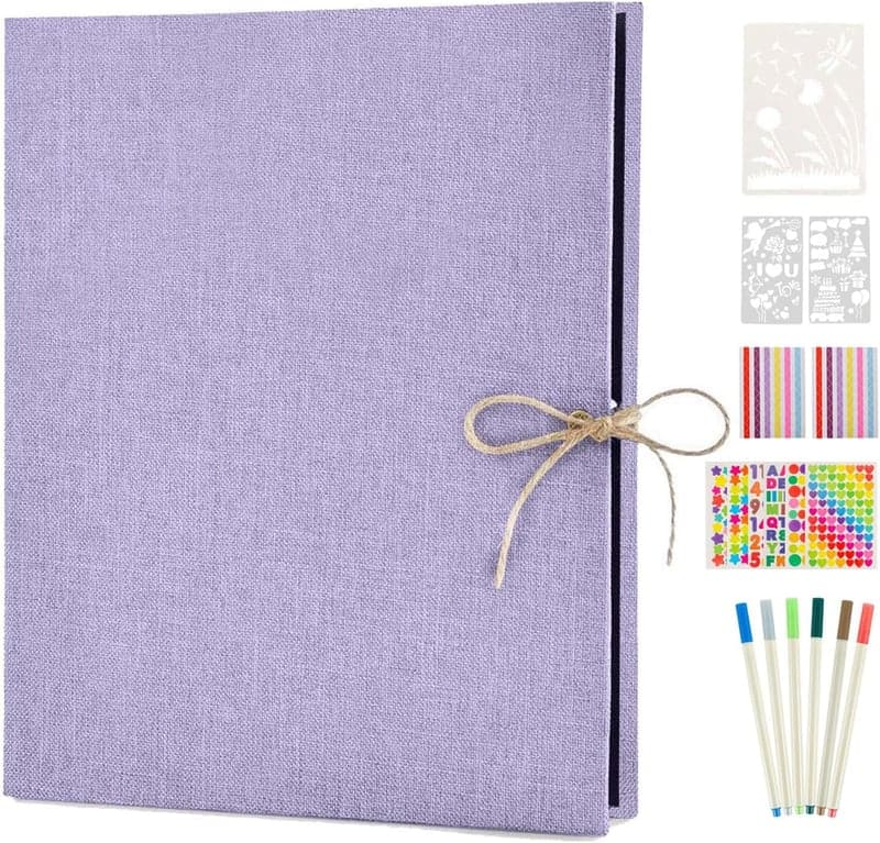 Schwarzes Scrapbook zum Selbstgestalten für Geburtstage und Jahrestage