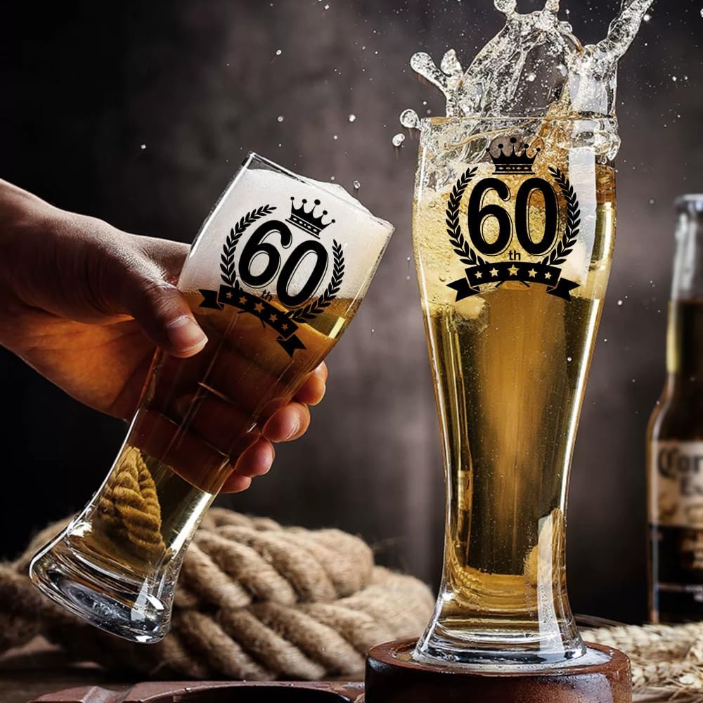 Bierglas 0,5l zum 60. Geburtstag für Männer