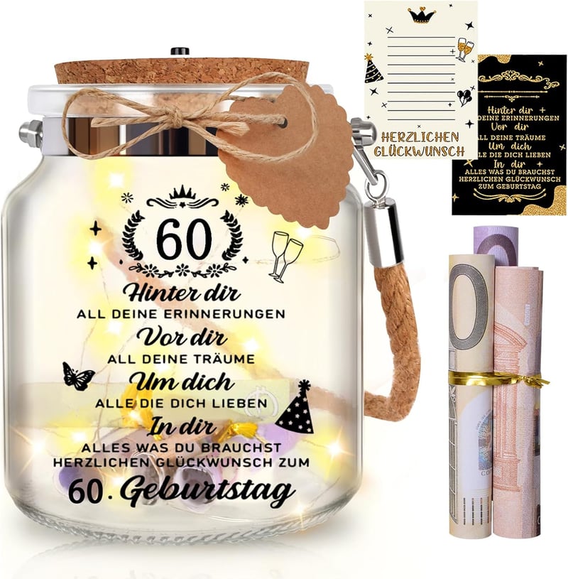 60. Geburtstag Nachtlicht für Frauen und Männer – coole Geschenkidee
