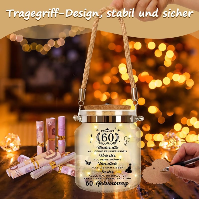 60. Geburtstag Nachtlicht für Frauen und Männer – coole Geschenkidee