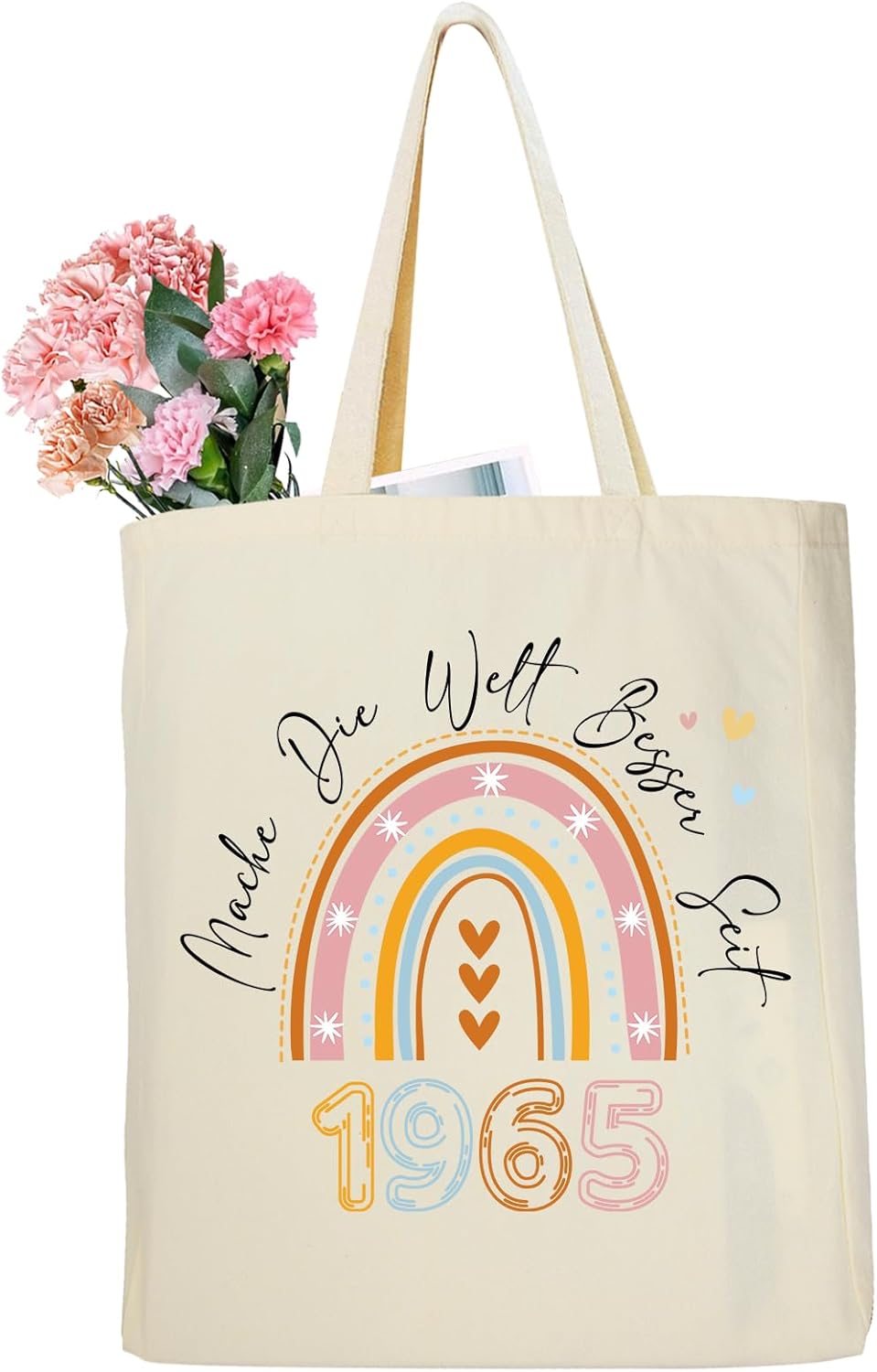 Personalisierte Baumwolltasche zum Geburtstag für Frauen