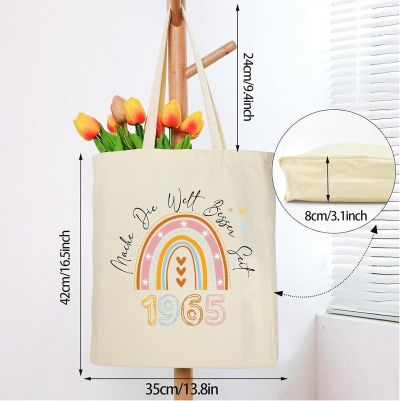 Personalisierte Baumwolltasche zum Geburtstag für Frauen