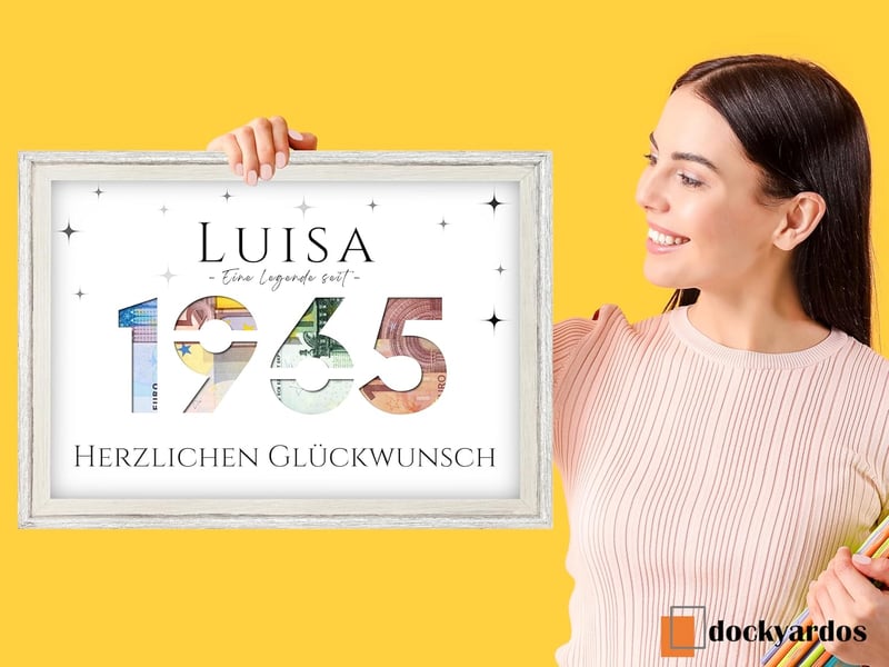 Personalisierbares Geldgeschenk zum 60. Geburtstag für alle