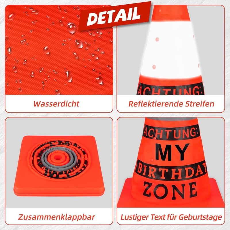 60. Geburtstag Geschenk für Männer – Lustige Sicherheitskegel Deko