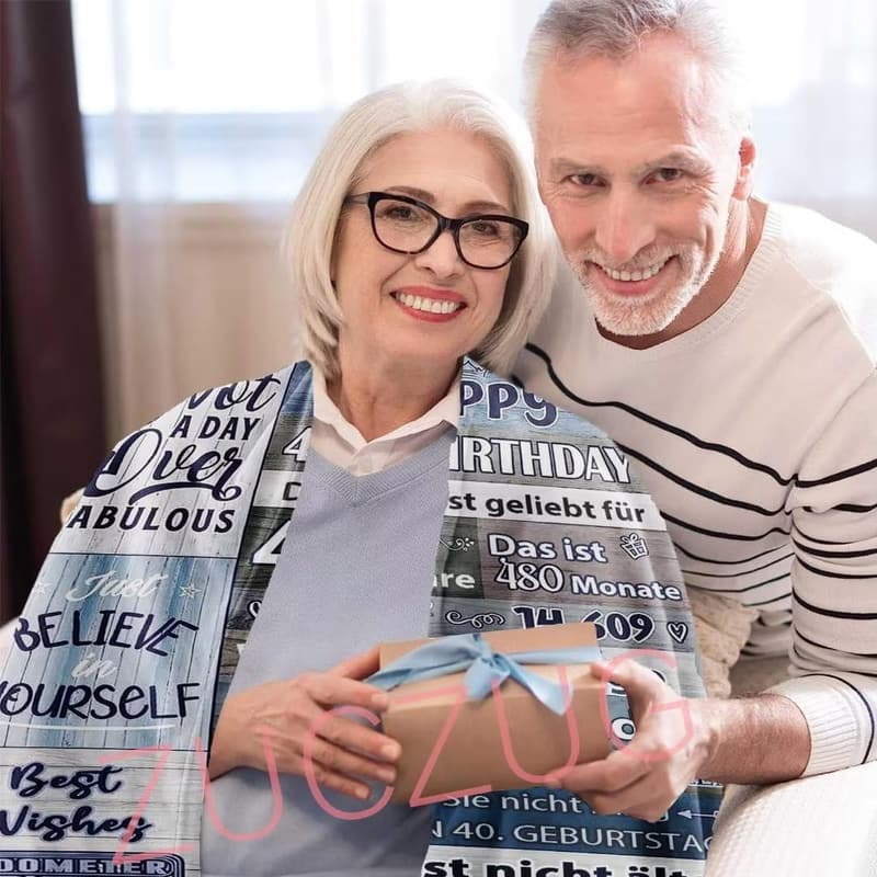 Kuscheldecke zum 60. Geburtstag für Frauen und Männer