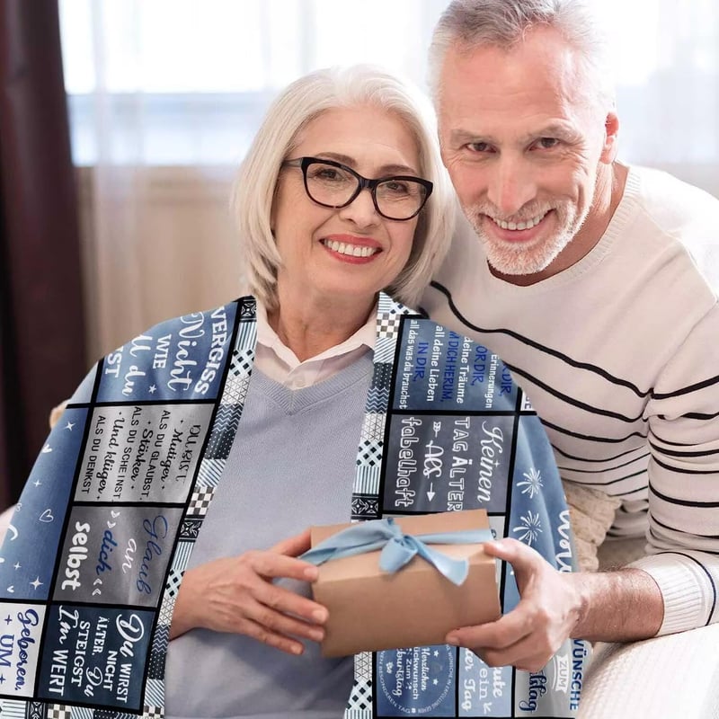 Kuscheldecke zum 60. Geburtstag für Frauen und Männer