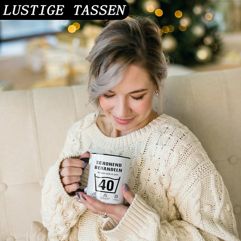 Personalisierte Kaffeetasse zum 60. Geburtstag für Männer und Frauen