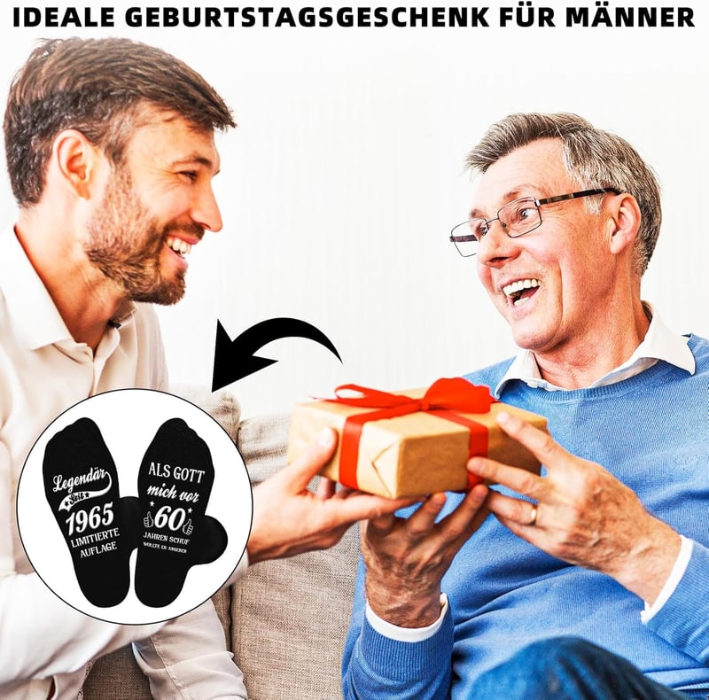 Legendäre Baumwoll-Socken für Männer – Geburtstagsgeschenk 2025