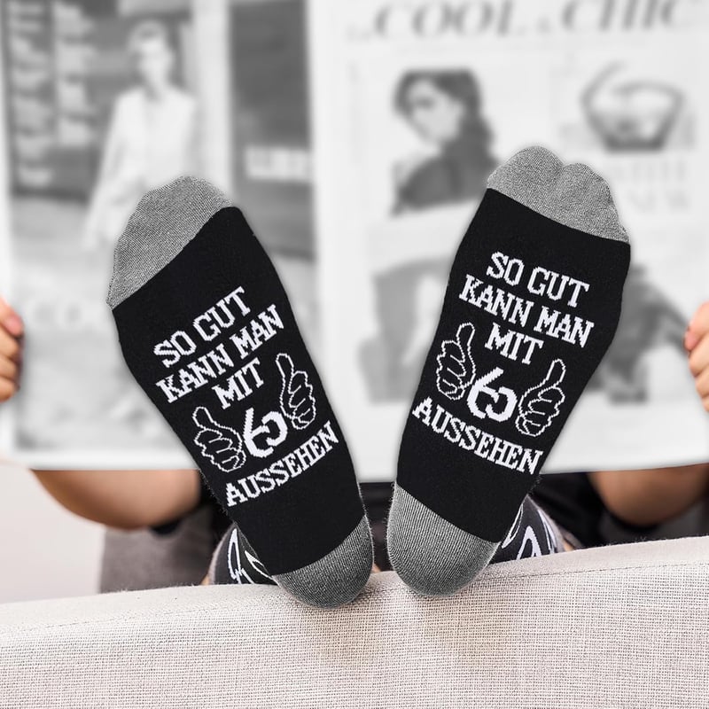 Lustige Baumwollsocken für Männer im großen Format zum Geburtstag