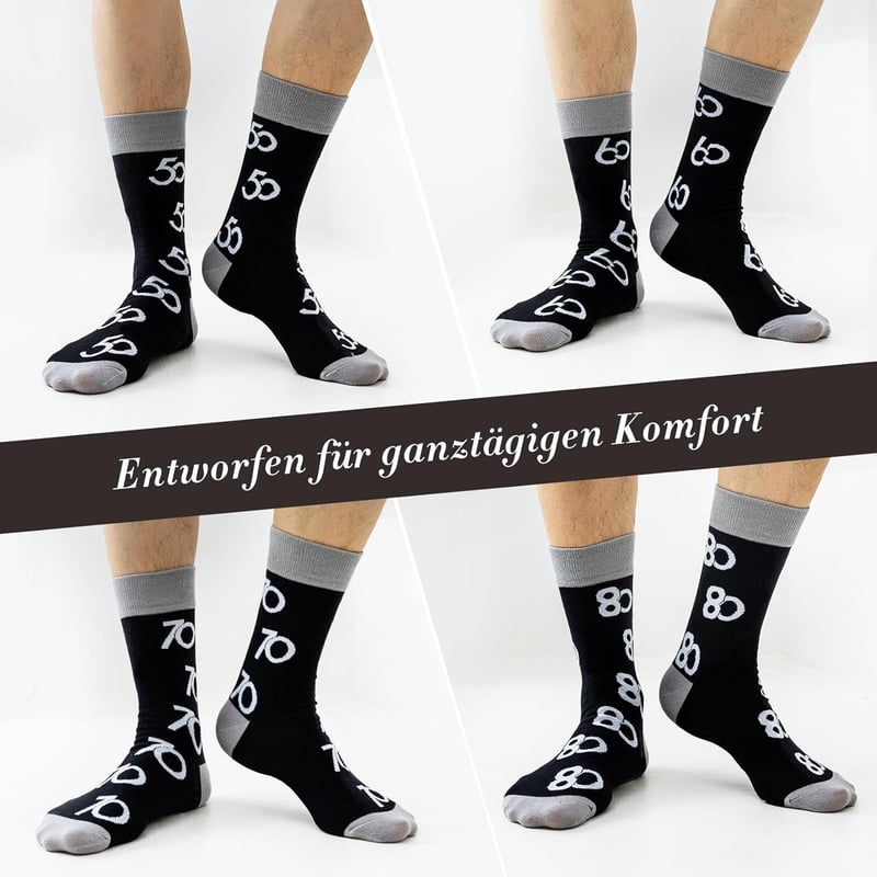 Lustige Baumwollsocken für Männer im großen Format zum Geburtstag