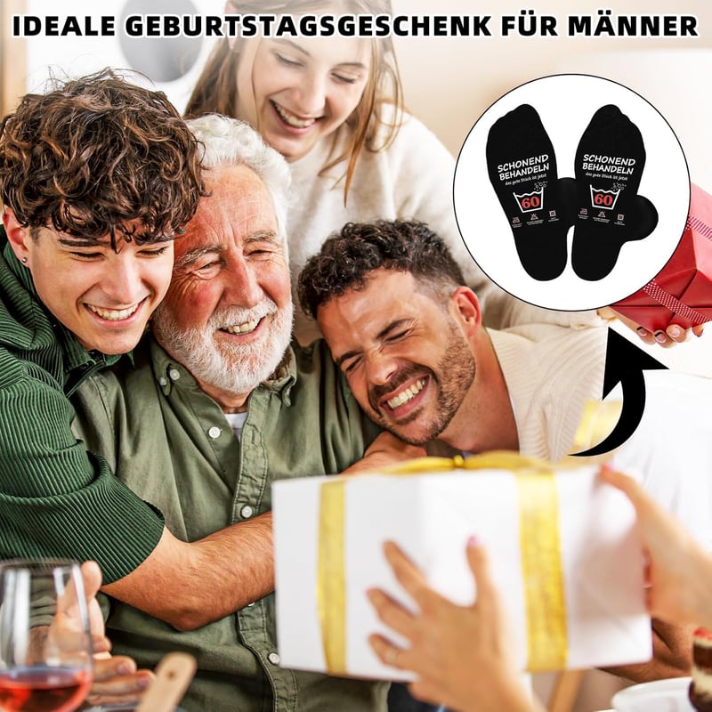 Lustige Anti-Rutsch Baumwollsocken für Männer zum Geburtstag