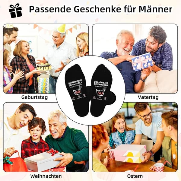 Lustige Anti-Rutsch Baumwollsocken für Männer zum Geburtstag