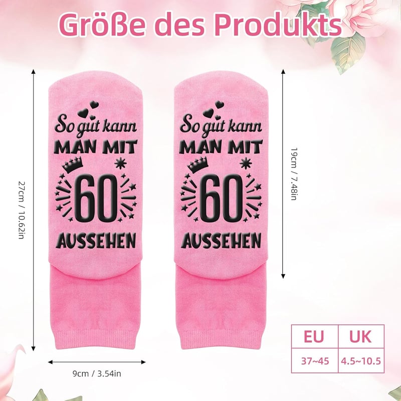 Lustige rosa Socken für Frauen zum Geburtstag