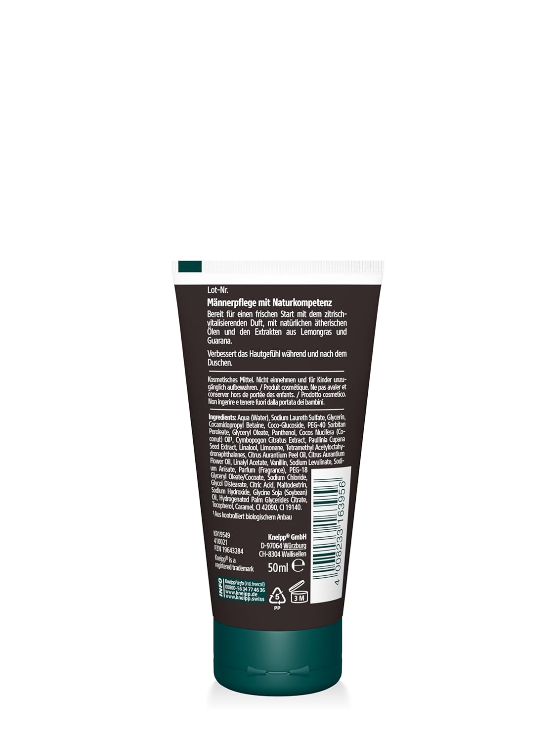 Kneipp MEN 3 in 1 Duschgel für Männer - vegan, 50ml