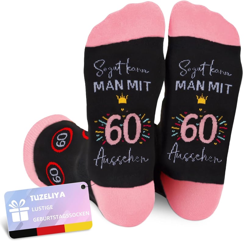 Lustige rutschfeste Kuschelsocken zum 50. Geburtstag für Frauen