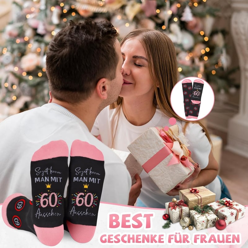 Lustige rutschfeste Kuschelsocken zum 50. Geburtstag für Frauen