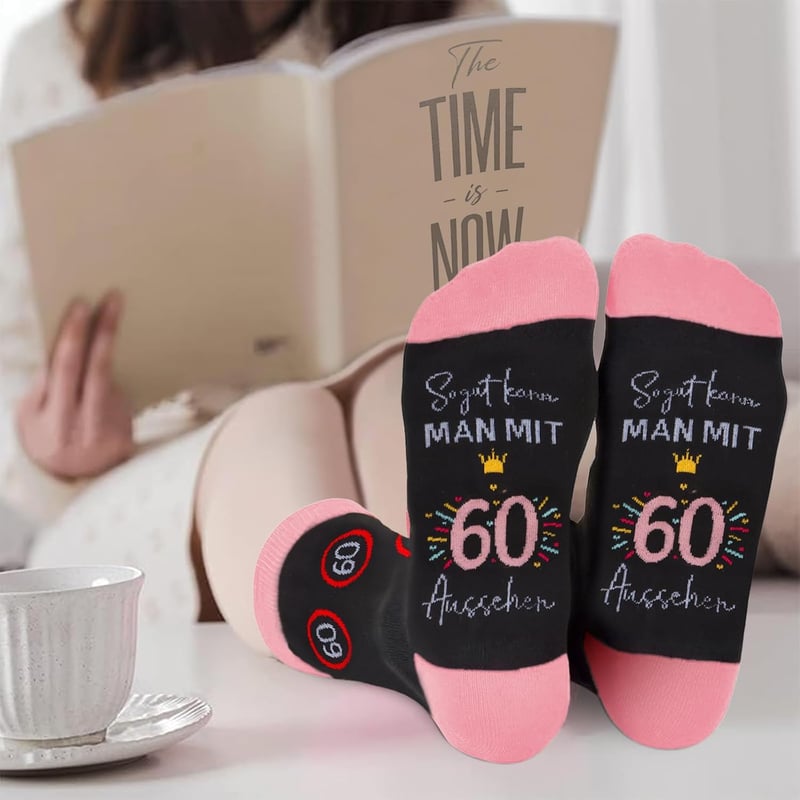 Lustige rutschfeste Kuschelsocken zum 50. Geburtstag für Frauen