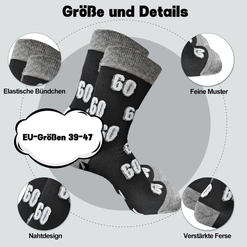 Lustige Geburtstagssocken für Männer - Geschenk zum 30./40./50./60. Geburtstag
