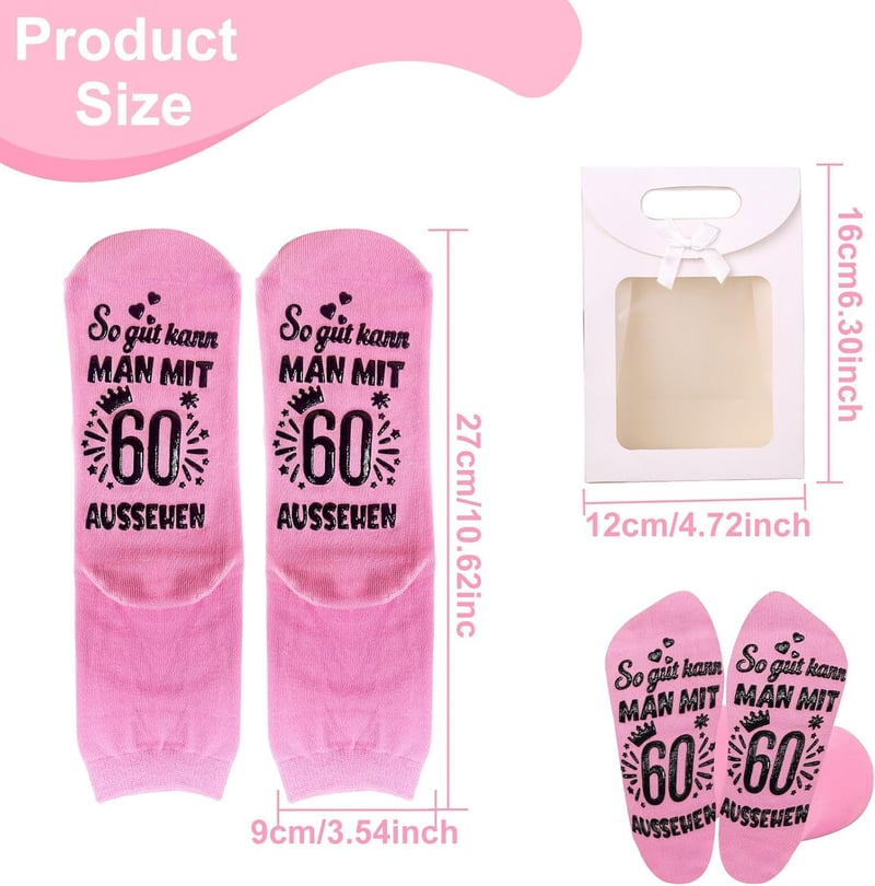 Lustige Socken für Frauen zum 60. Geburtstag
