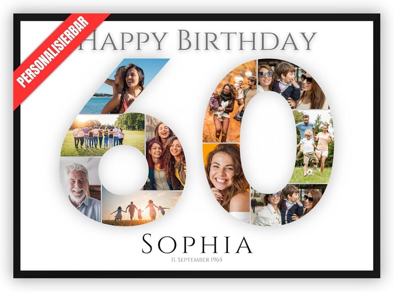 Foto Collage zum 60. Geburtstag | Geschenkidee für Paare
