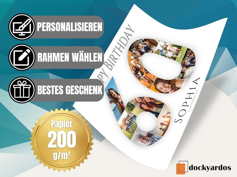 Foto Collage zum 60. Geburtstag | Geschenkidee für Paare
