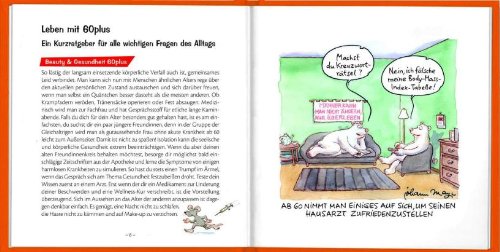 Cartoon-Geschenkbuch zum runden Geburtstag für Frauen ab 60 mit Silberfolienprägung