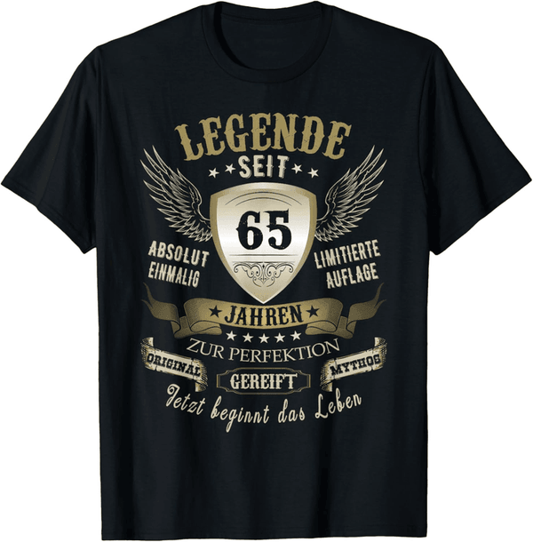 65. Geburtstag T-Shirt für Frauen und Männer