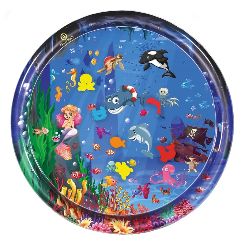 Wasserspielmatte (XXL, 100 cm) für Babys ab 3 Monate, BPA-frei