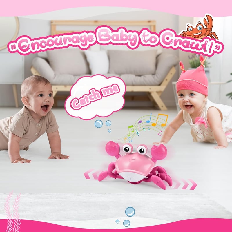 Krabbe Spielzeug für Babys 1-3 Jahre – Tummy Time Spielzeug