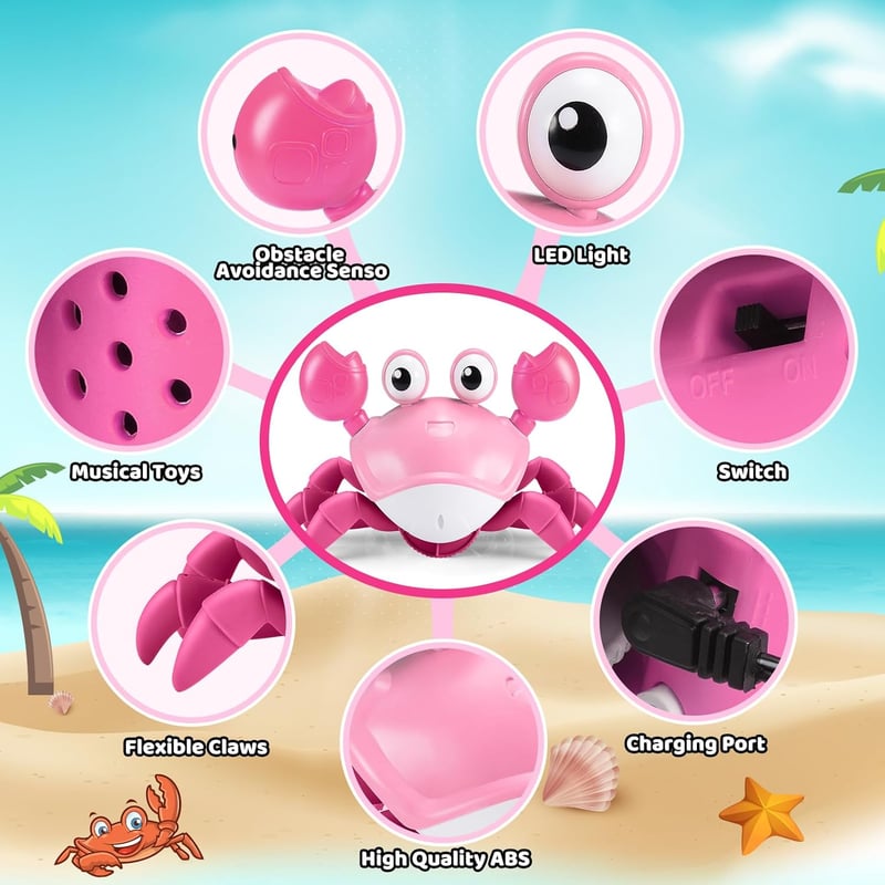 Krabbe Spielzeug für Babys 1-3 Jahre – Tummy Time Spielzeug