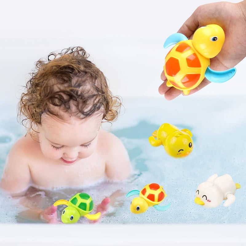 Badespielzeug für Babys ab 6 Monaten – 4-teiliges Set mit kleinen Tieren