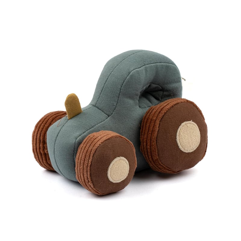 Fabelab Traktor Rassel aus Bio-Baumwolle für Babys bis 6 Monate