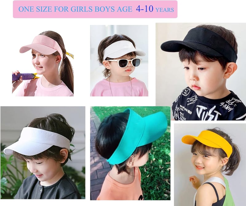 Kinder Sonnenvisier für 4-10 Jahre – UV-Schutz Kappe für Jungen und Mädchen
