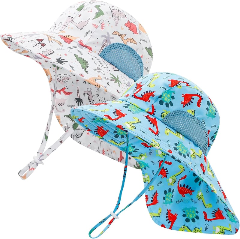 Baby Sonnenhut mit Nackenschutz für Kleinkinder, geeignet für 6 Monate bis 6 Jahre
