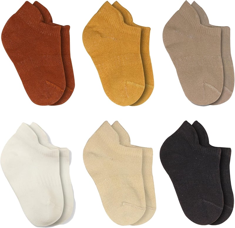Baumwoll-Socken für Neugeborene 0-3 Jahre | 6 Paar Stopper-Socken