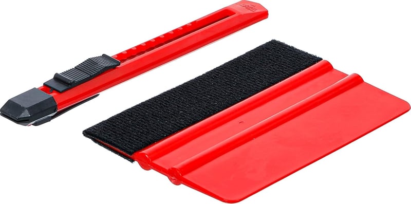 Kunststoff-Rakel-Set mit Filzkante für Folien - 2-teilig