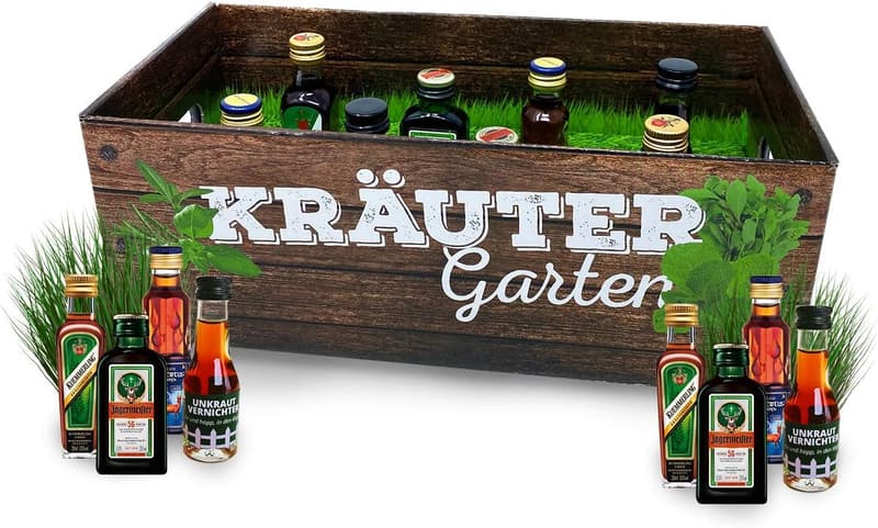 Kräutergarten-Set für Männer | 8 Kräuterliköre Geschenkidee