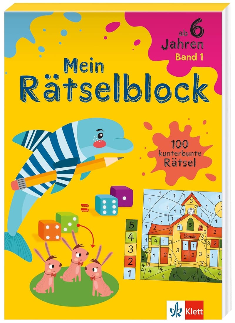 Klett Rätselblock für Kinder ab 6 Jahren: 100 Rätsel für zu Hause und unterwegs