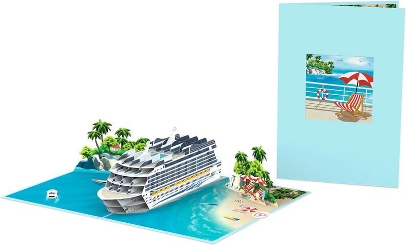 3D Geburtstagskarte Kreuzfahrtschiff - Gutschein für Reisende